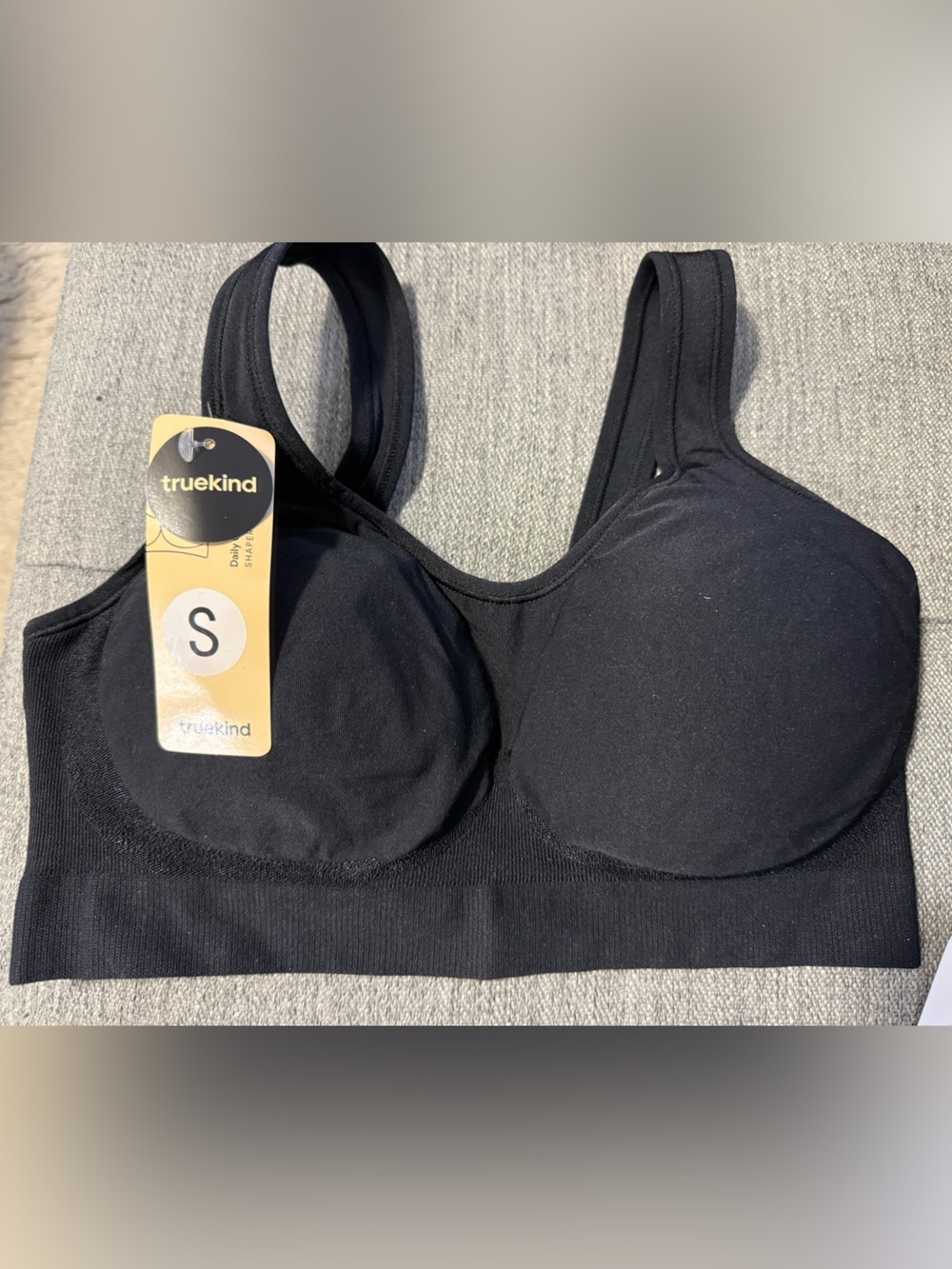 NWT Truekind Daily Comfort Wirefree Shaper Bra, Size Small, Black - Picture 6 of 9